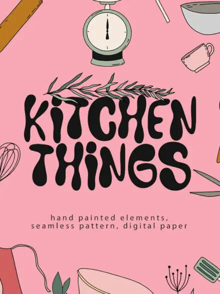 Kitchen Things Art Set Graphics - Image 1