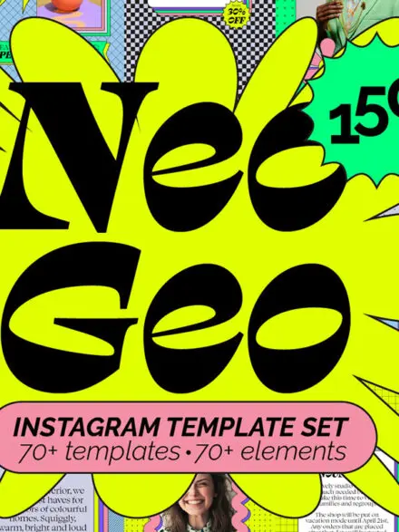 Neo Geo Instagram Templates Graphics - Image 10