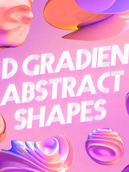 3D Gradient Abstract Shapes Graphics - Image 4