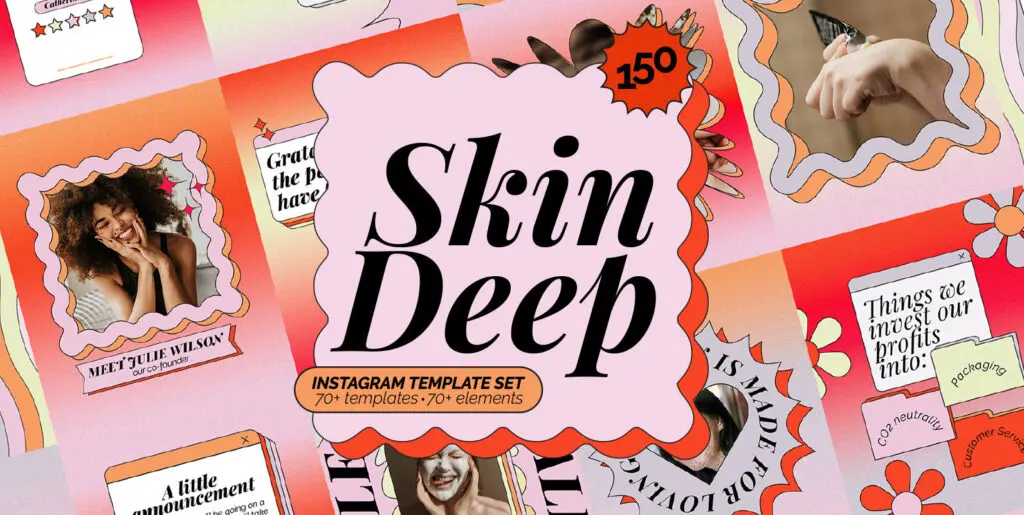 Skin Deep Instagram Templates Graphics - Image 1