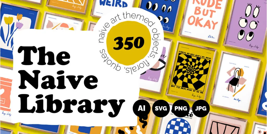 Naive Library Vector Clipart and Posters Graphics - Image 2