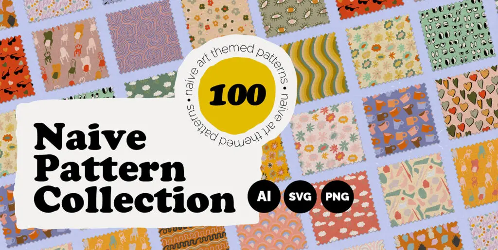 100 Naive Vector Patterns Collection Graphics - Image 2