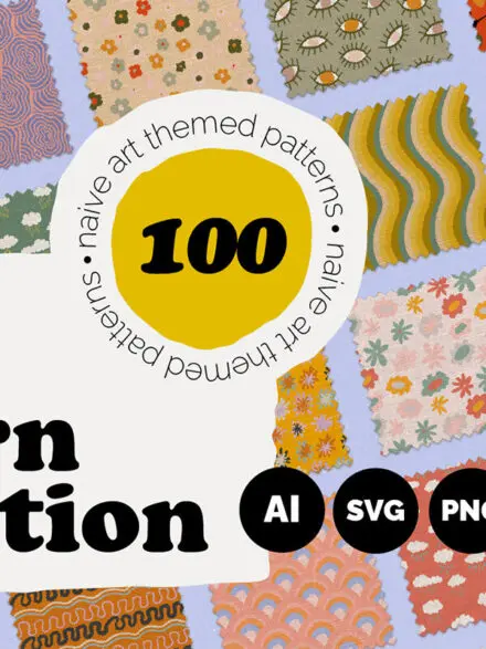 100 Naive Vector Patterns Collection Graphics - Image 7