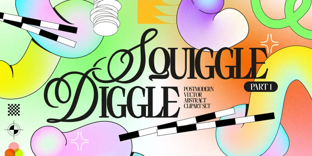 Postmodern Squiggle Vector Clipart Graphics - Image 2