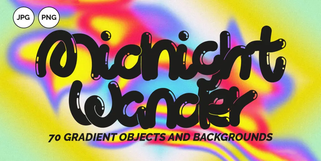 Midnight 90s Gradient Set Graphics - Image 1