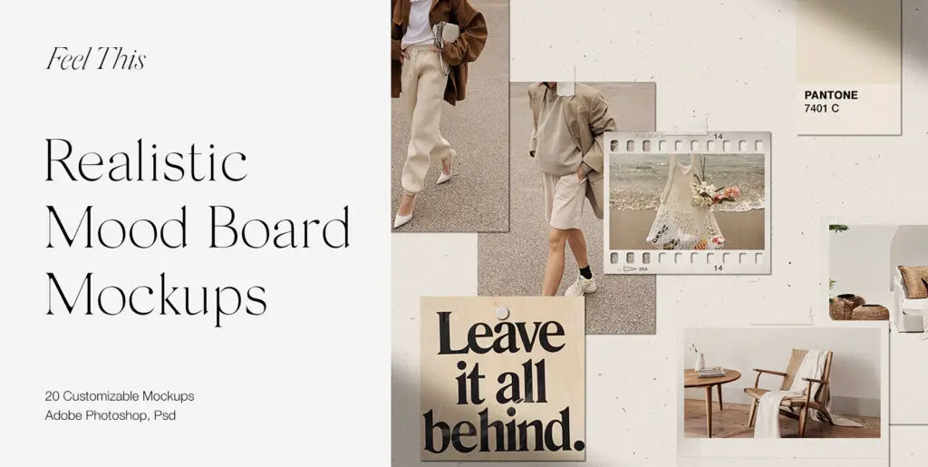 Realistic Mood Board Mockups lV Graphics - Image 1