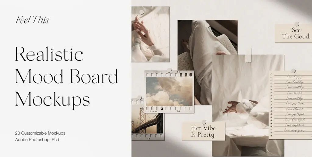 Realistic Mood Board Mockups Vl Graphics - Image 2