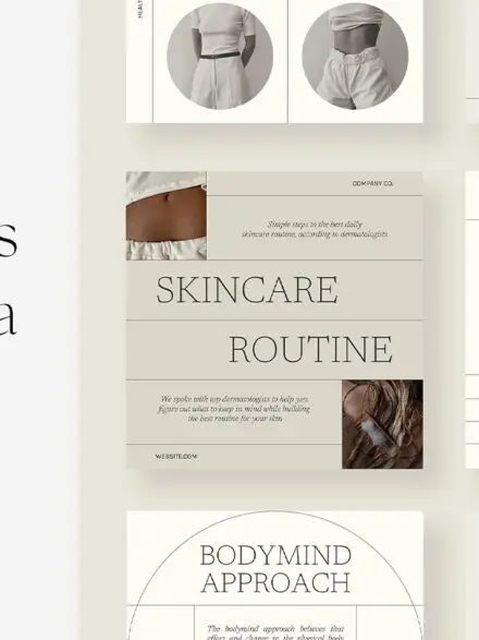 Wellness Instagram Social Media Pack Canva PS Graphics - Image 5