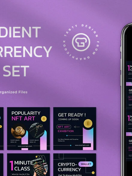 Black Gradient Crypto Instagram Pack Graphics - Image 2