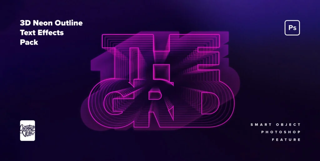 80s Retro-Futuristic 3D Neon Text Effect Graphics - Image 2