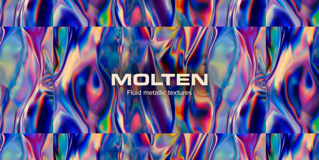 Molten – Fluid Metallic Textures Graphics - Image 2