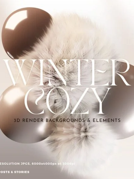 Winter Cozy Backgrounds & 3D Scenes Graphics - Image 5