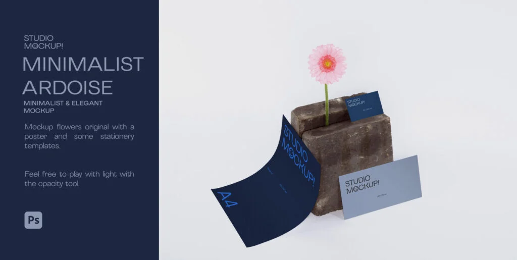 Flower Stationery Mockup Brut Graphics - Image 2