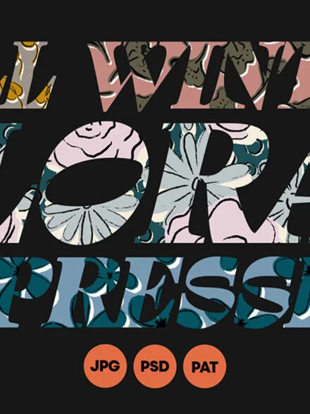 Winter Floral Expression Patterns Graphics - Image 1