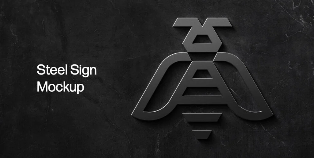 Stainless Sign Logo Mockup Graphics - Image 2