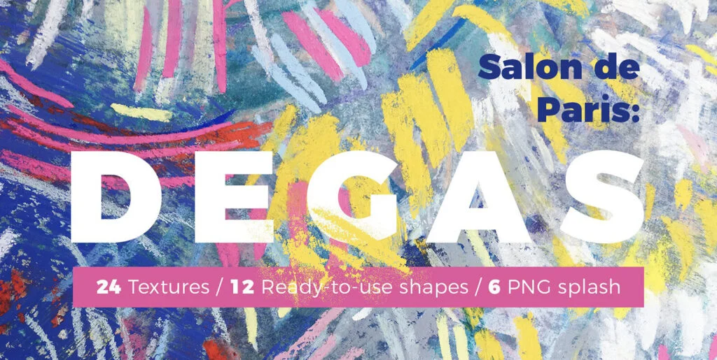 DEGAS – Hand Drawn Pastel Abstract Backgrounds Graphics - Image 1