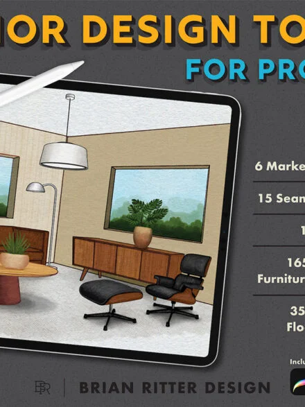 Interior Design Toolkit for Procreate Graphics - Image 9