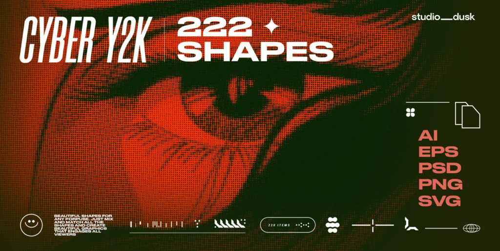 Download 222 Retro-Futuristic Y2K Graphics - Image 2