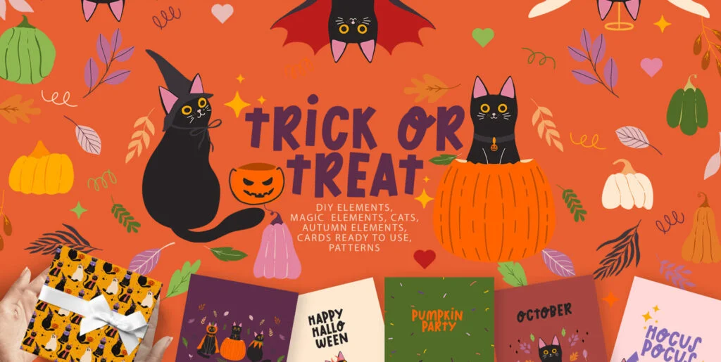 Trick or Treat Art Set Graphics - Image 2