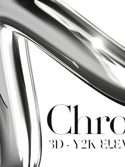 Chrome Abstract Y2K 3D Elements Graphics - Image 4