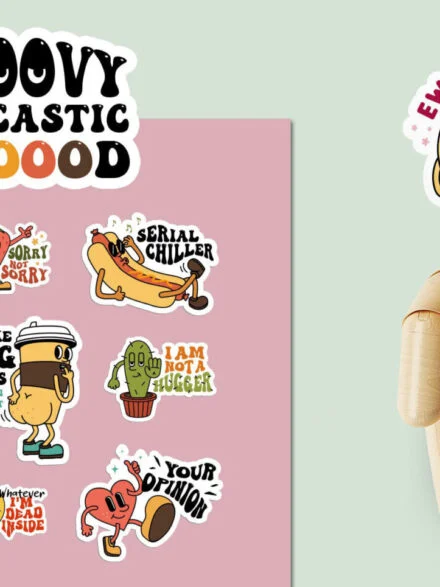 Groovy Sarcastic Mood Graphics - Image 1