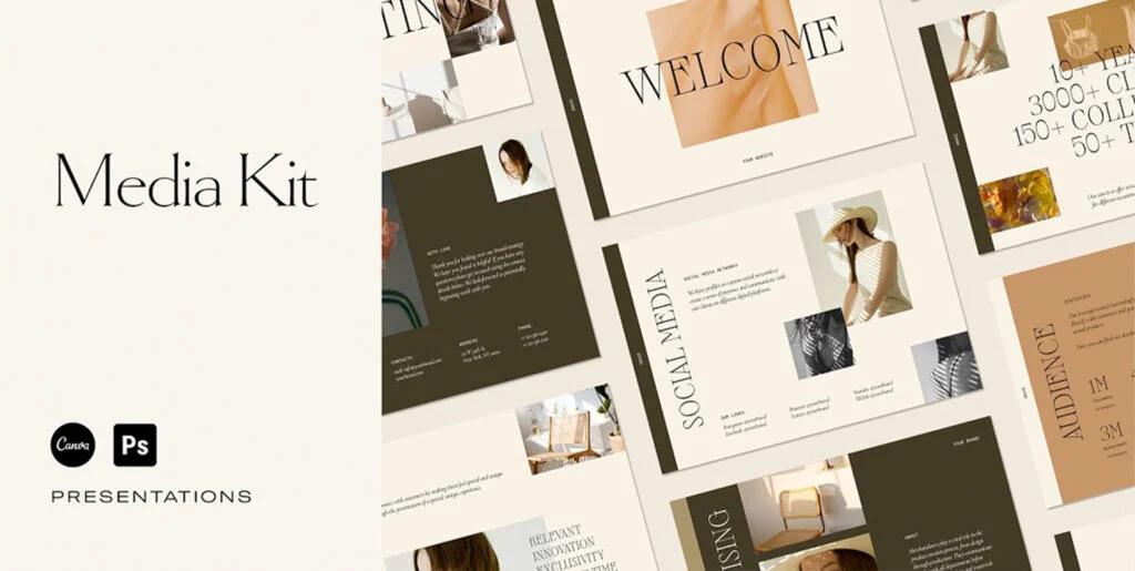 Media Kit Presentation Templates CANVA PS Graphics - Image 2