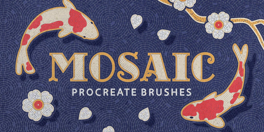 Mosaic Tile Procreate Brushes Graphics - Image 1