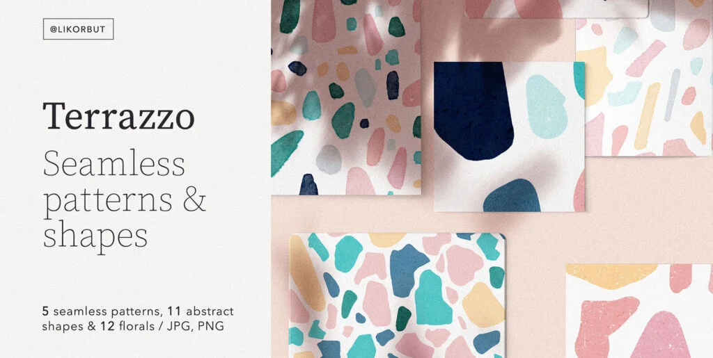 Terrazzo Seamless Patterns & Shapes Vol.1 Graphics - Image 2