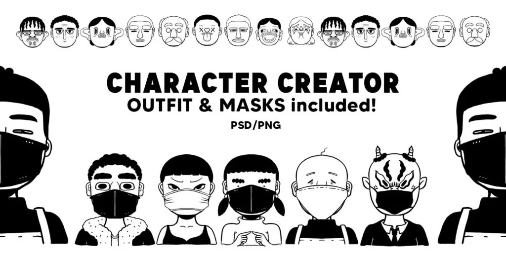 Handdrawn Portrait Maker Graphics - Image 1