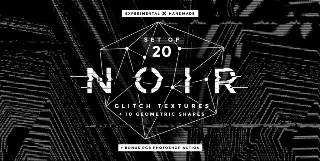 Noir Glitch Textures Graphics - Image 2