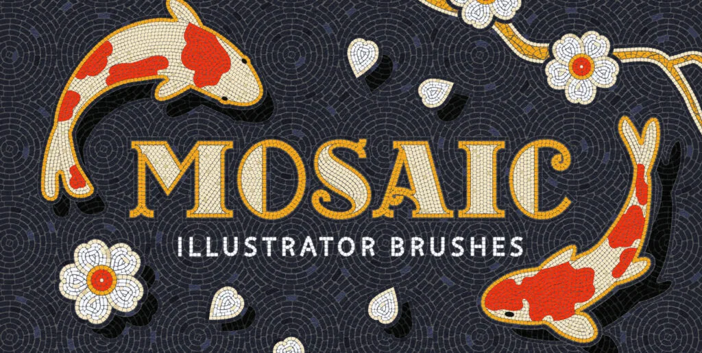 Mosaic Illustrator Tile Brushes Graphics - Image 1