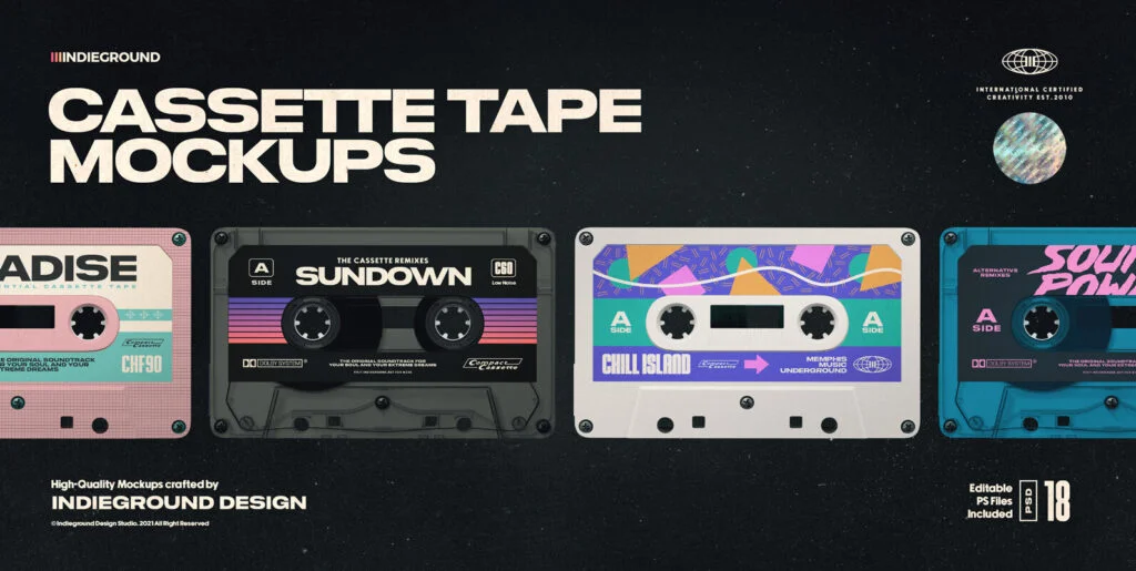 Cassette Tape Mockups Graphics - Image 2