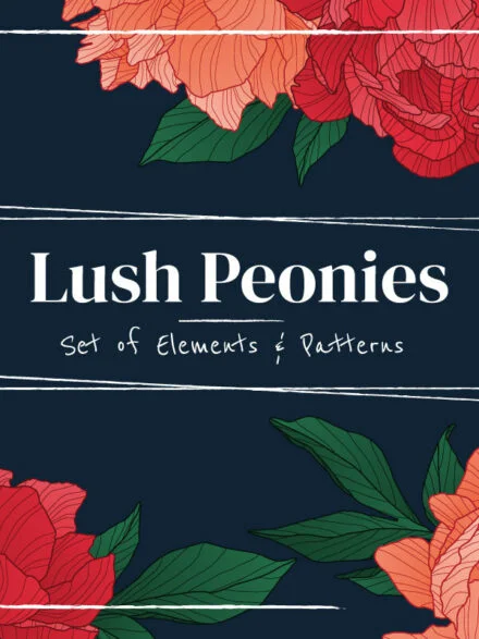 Lush Peonies Graphics - Image 4