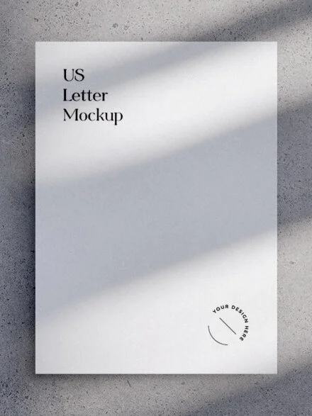 Minimal US Letter Mockup Graphics - Image 1