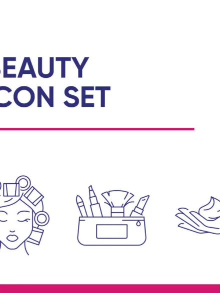 Beauty and Cosmetics Icon Set Graphics - Image 1