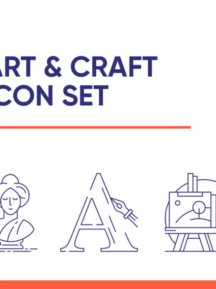 Art and Crafting Icon Set Graphics - Image 1