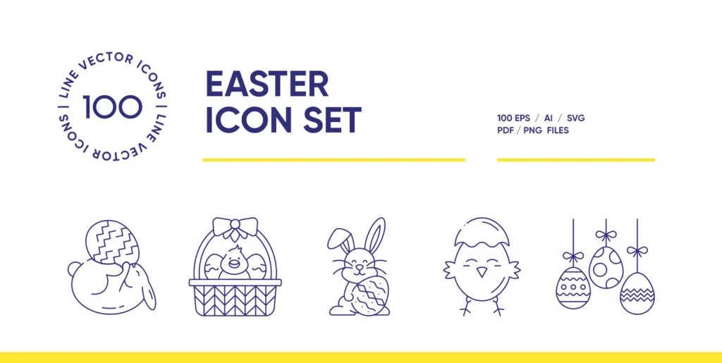 Easter Icon Set Graphics - Image 1