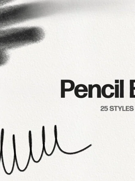 Basic Pencil Photoshop Brushes Graphics - Image 8