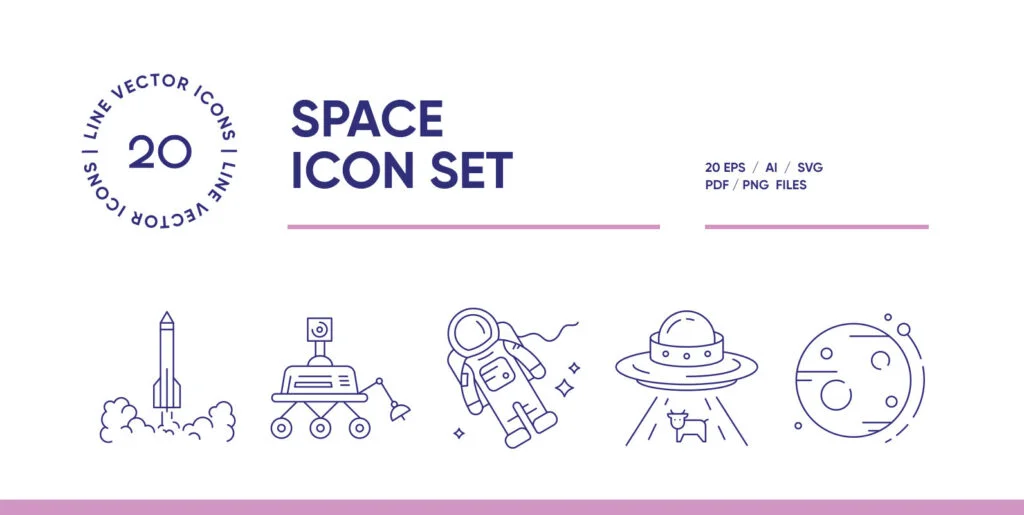 Space Icon Set Graphics - Image 2