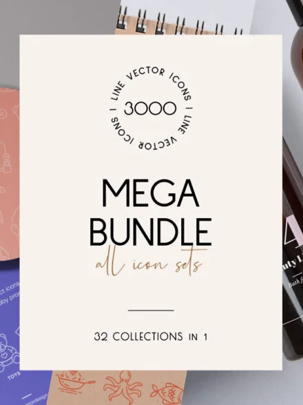 Mega Bundle 3000 Line Icons Graphics - Image 8