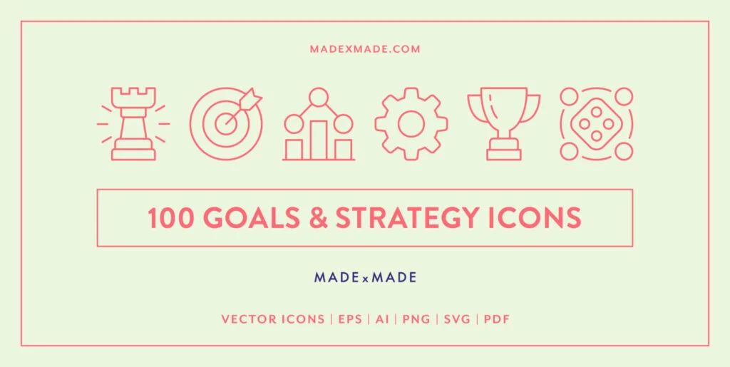 Goals & Strategy Icons Graphics - Image 2