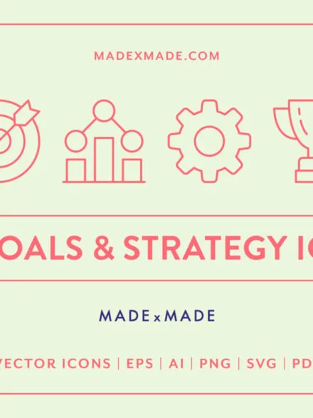 Goals & Strategy Icons Graphics - Image 3