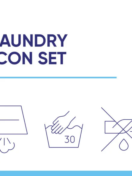 Laundry Symbols Icon Set Graphics - Image 7
