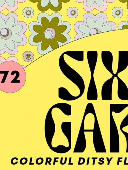 Sixties Vector Floral Patterns Graphics - Image 5
