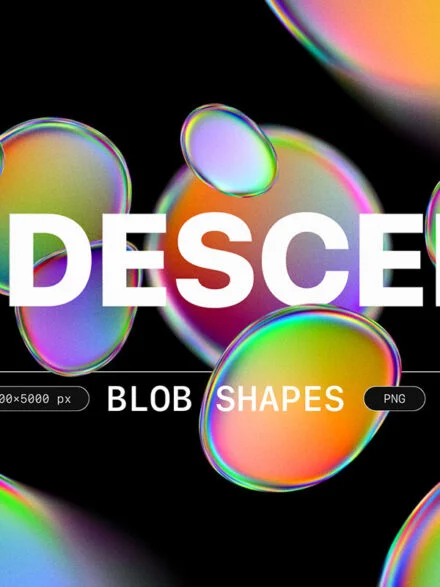 Iridescent Blob Shapes Collection Graphics - Image 2