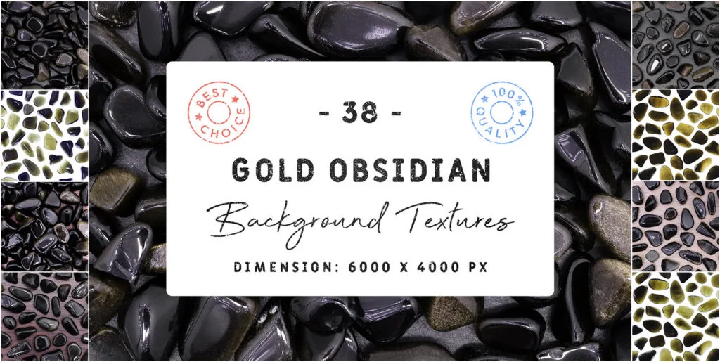 38 Gold Obsidian Background Textures Graphics - Image 2