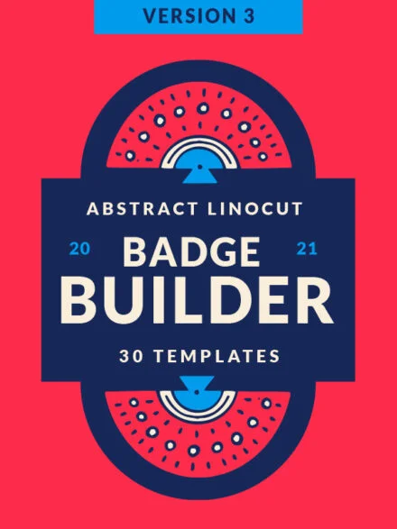 Abstract Linocut Badge Builder V3 Graphics - Image 5