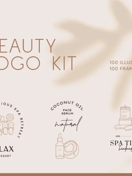 Beauty Logo Kit Graphics - Image 2