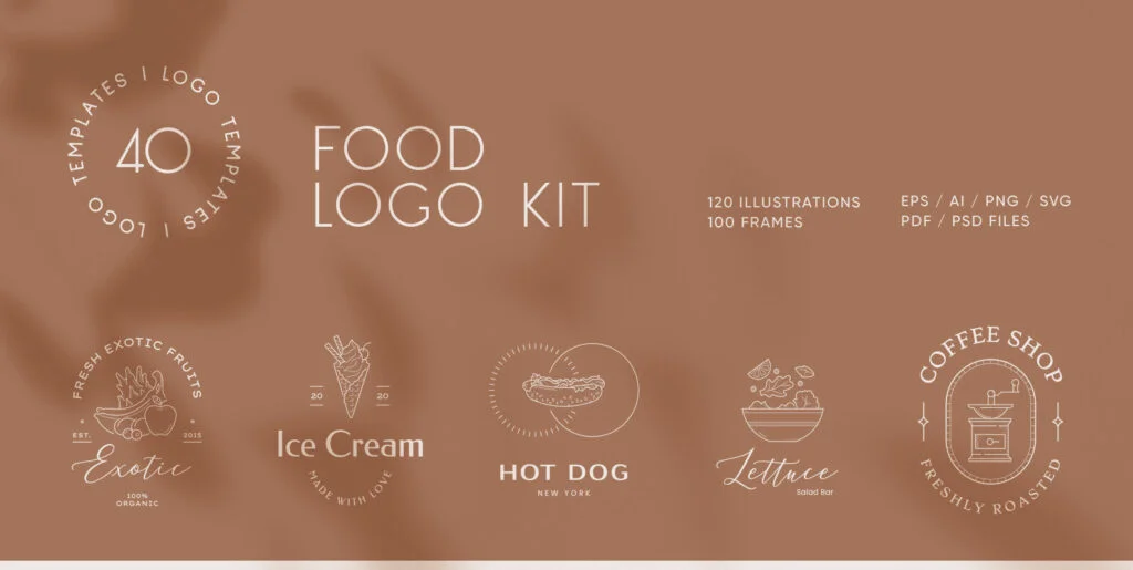 Food Logo Kit Graphics - Image 1