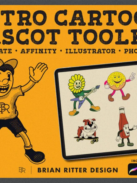 Retro Cartoon Mascot Toolkit Graphics - Image 2